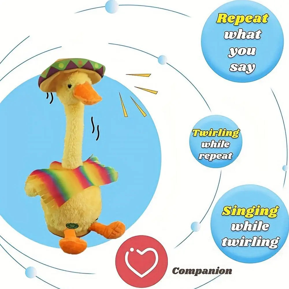 Talking Dancing Duck Toy – Repeat & Sing Fun Plush - Toki Toy Box