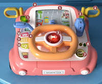Baby Musical Steering Wheel Toy – Interactive Car Seat Toy for Sensory Play & Motor Skill Development