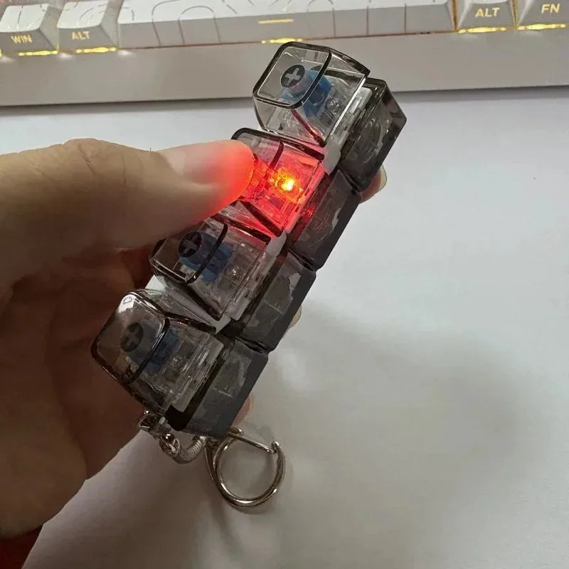 Glow Click Keychain Fidget – Pocket Focus Toy | Toki Toy Box – Size Reference | Toki Toy Box
