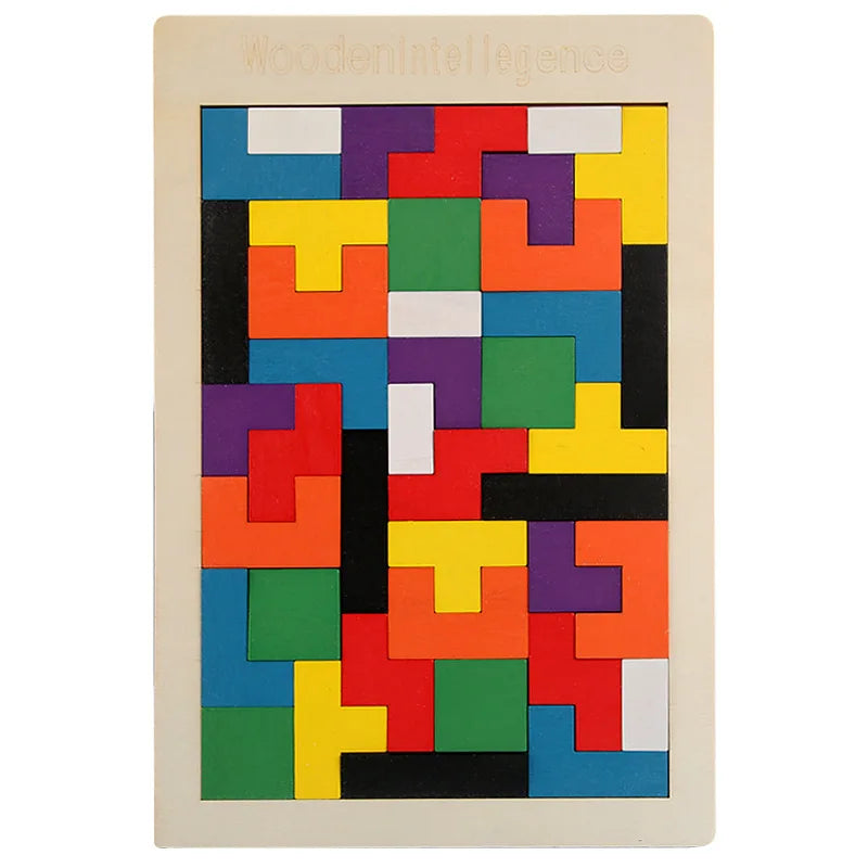 Wooden Tangram Puzzle Set – Brain Training Fun for Kids