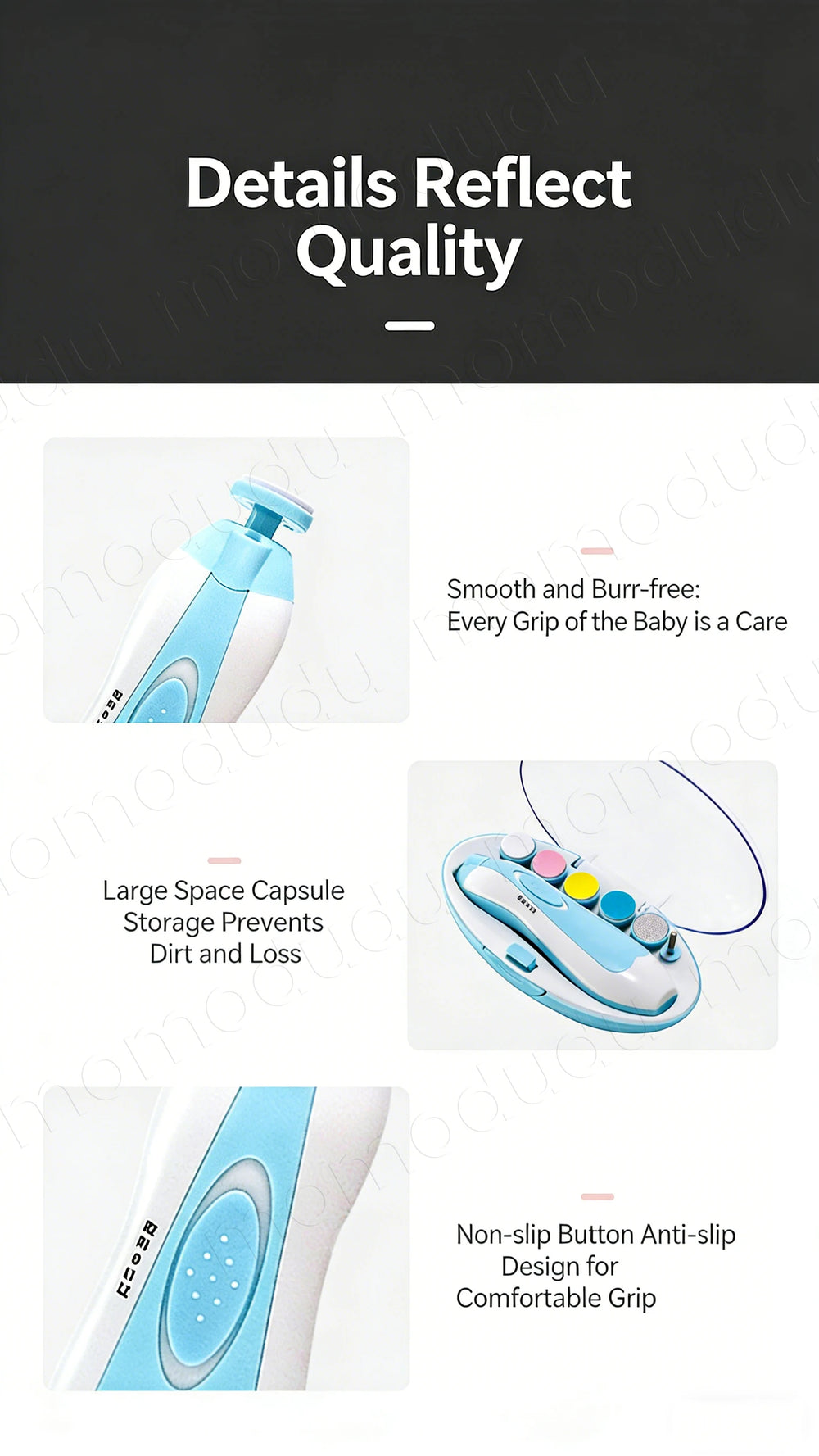 Electric Baby Nail Trimmer Kit for Safe Grooming