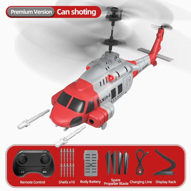 RC Battle Helicopter with Altitude Hold – Side View | Toki Toy Box
