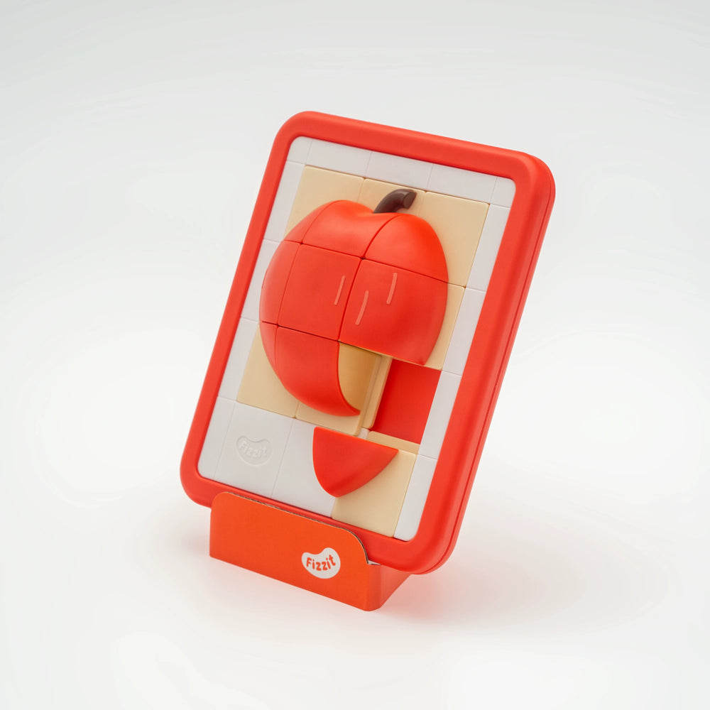 3D Apple Sliding Puzzle – Brain Game for Kids