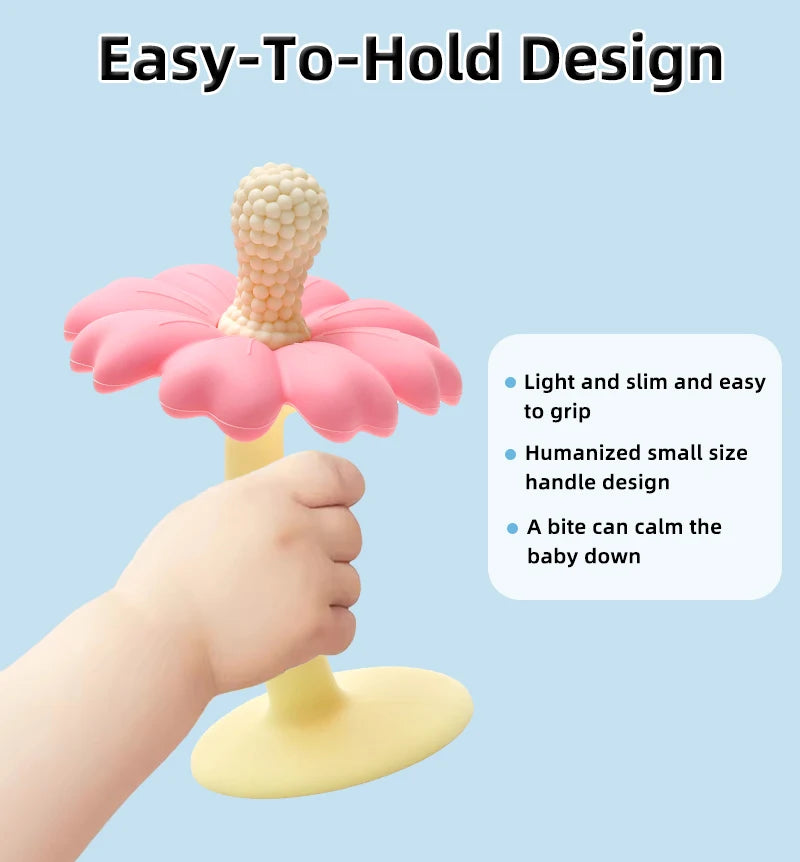 Baby Silicone Flower Teether – BPA-Free Infant Chew Toy - Toki Toy Box