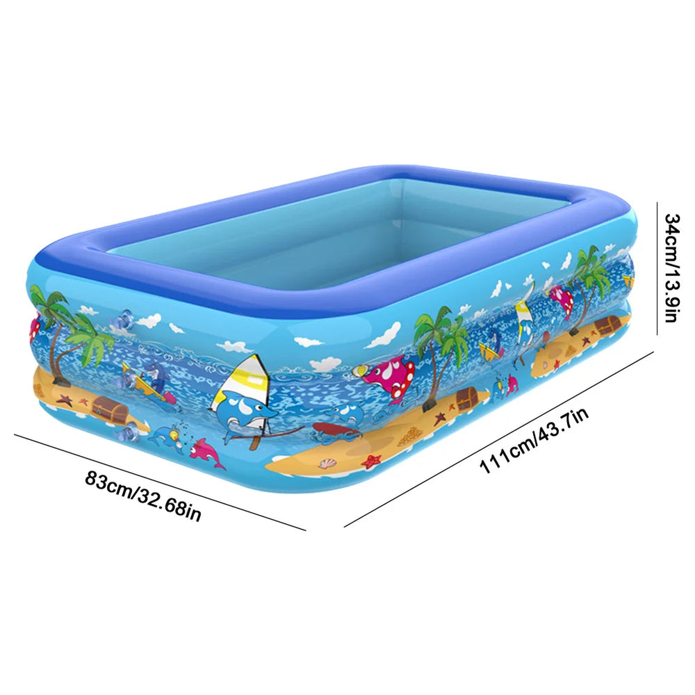 Inflatable Kids Swimming Pool – Portable Summer Splash Pool