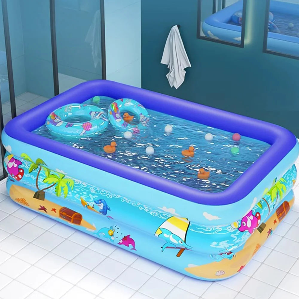 Inflatable Kids Swimming Pool – Portable Summer Splash Pool