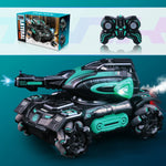 2.4G RC Four-Wheel Stunt Spray Car – Water Polo Tank Toy for Boys (Watch Sold Separately)