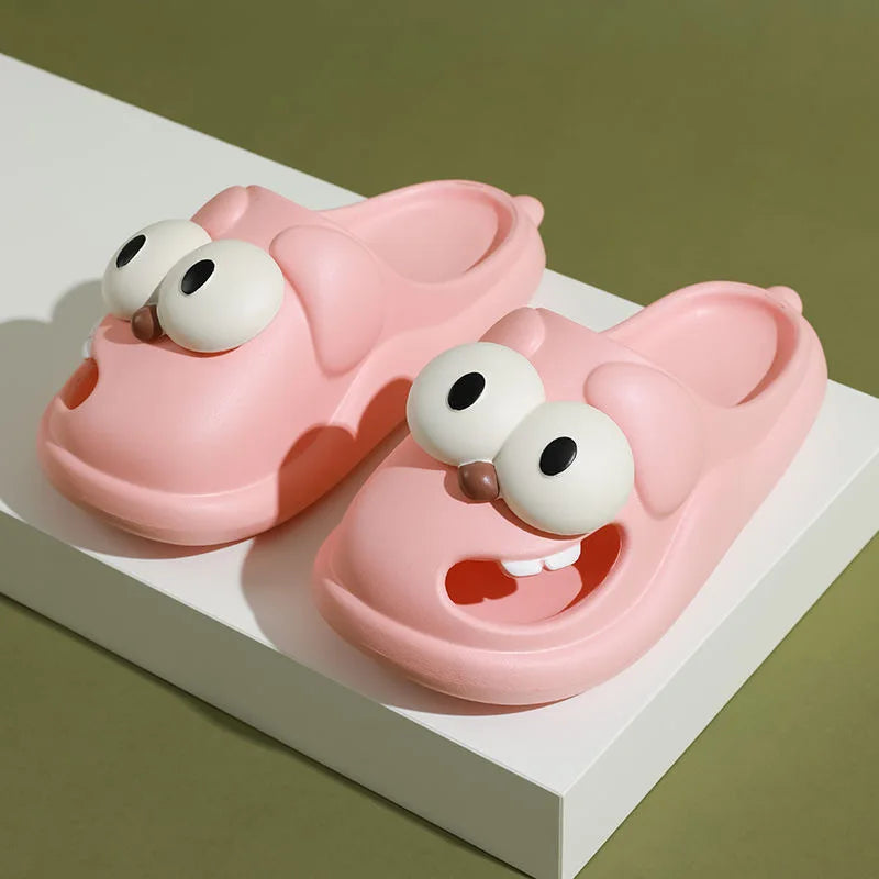 Funny Dog Tongue Slippers – Soft Plush Home Slides – Packaging | Toki Toy Box