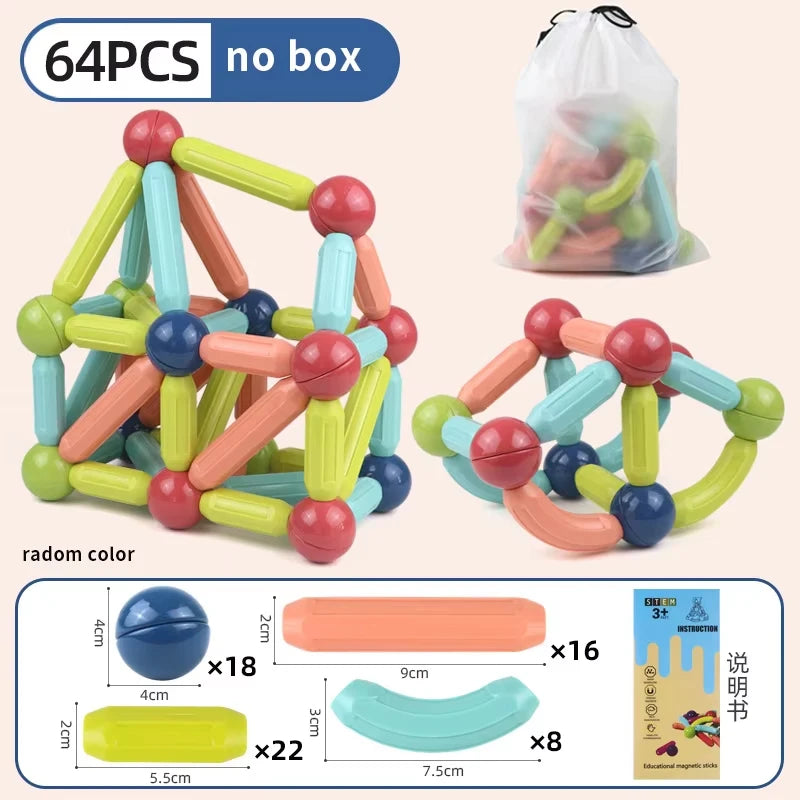 Magnetic Sticks – 36pc Set | Toki Toy Box