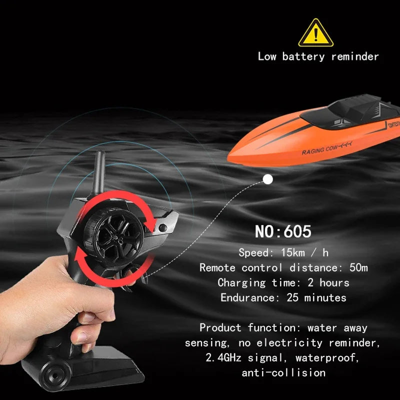 RC Speed Boat Toy – Fast Remote Control Water Racer – Detail | Toki Toy Box