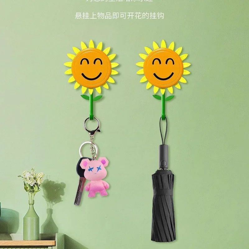 Blooming Sunflower Retractable Adhesive Wall Hook  🌻 Product Description