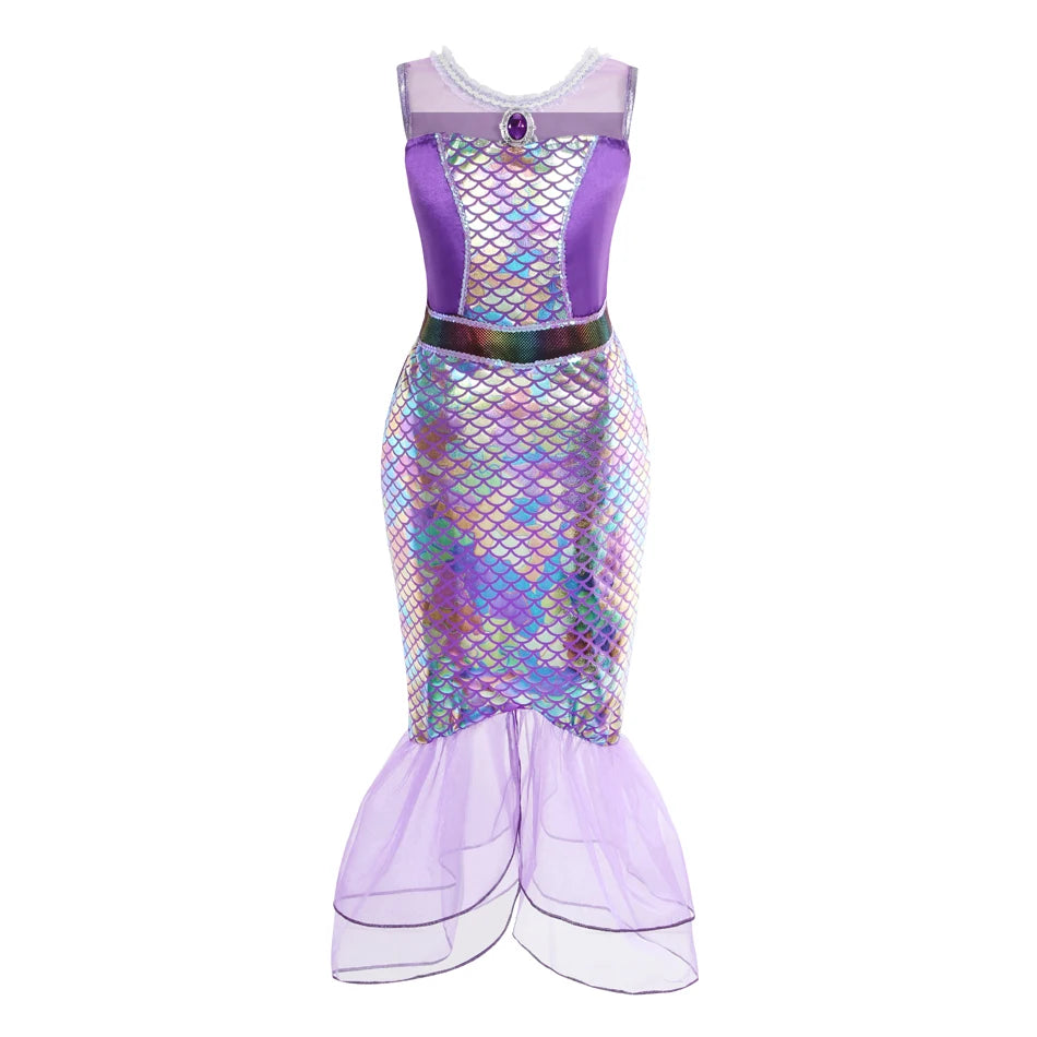 Sparkling Ocean Princess Dress for Kids