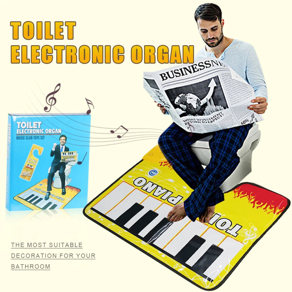 Toilet Piano Mat – Funny Musical Rug – In Use | Toki Toy Box
