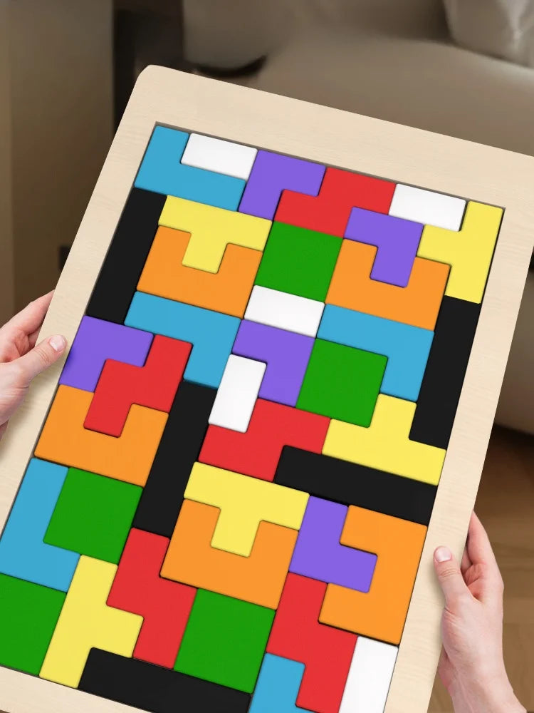 Wooden Tangram Puzzle Set – Brain Training Fun for Kids
