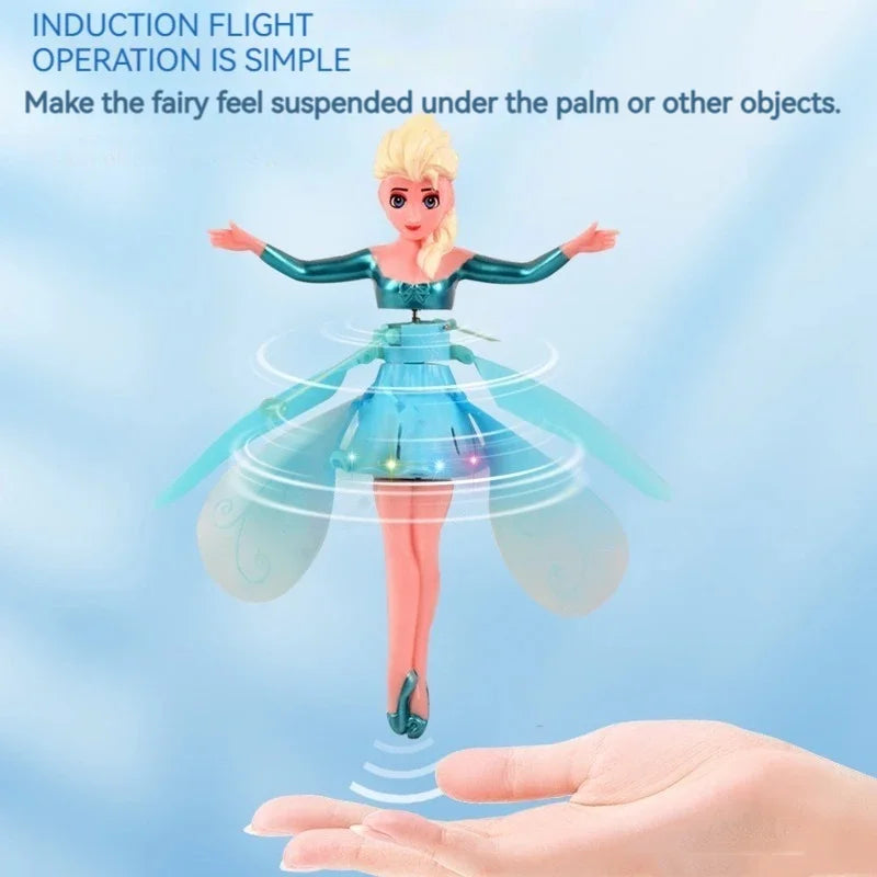 Flying Princess Helicopter Doll – Gesture LED Toy – In Use | Toki Toy Box