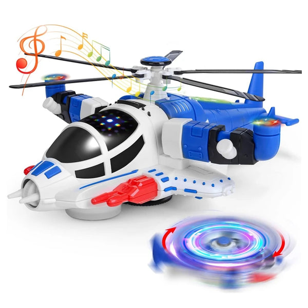 Kids Helicopter Toy – Lights & Sounds Diecast Plane