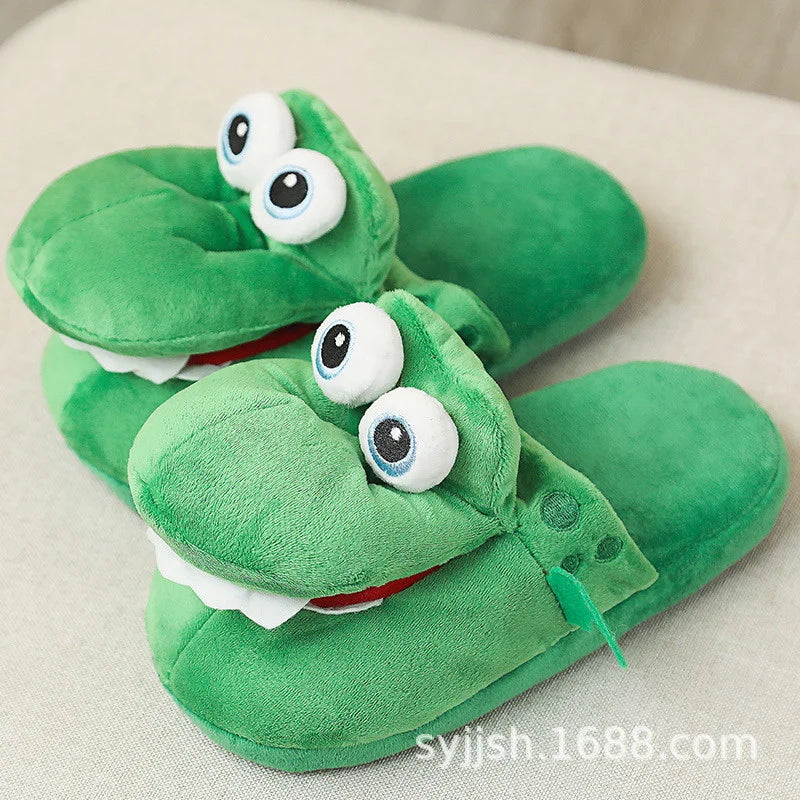 Crocodile Slippers – Funny Moving Mouth Cozy Home Shoes