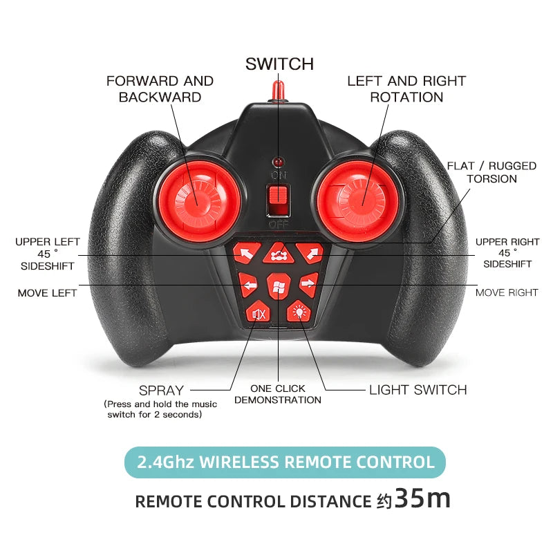 Gesture Control Stunt RC Car with LED Effects