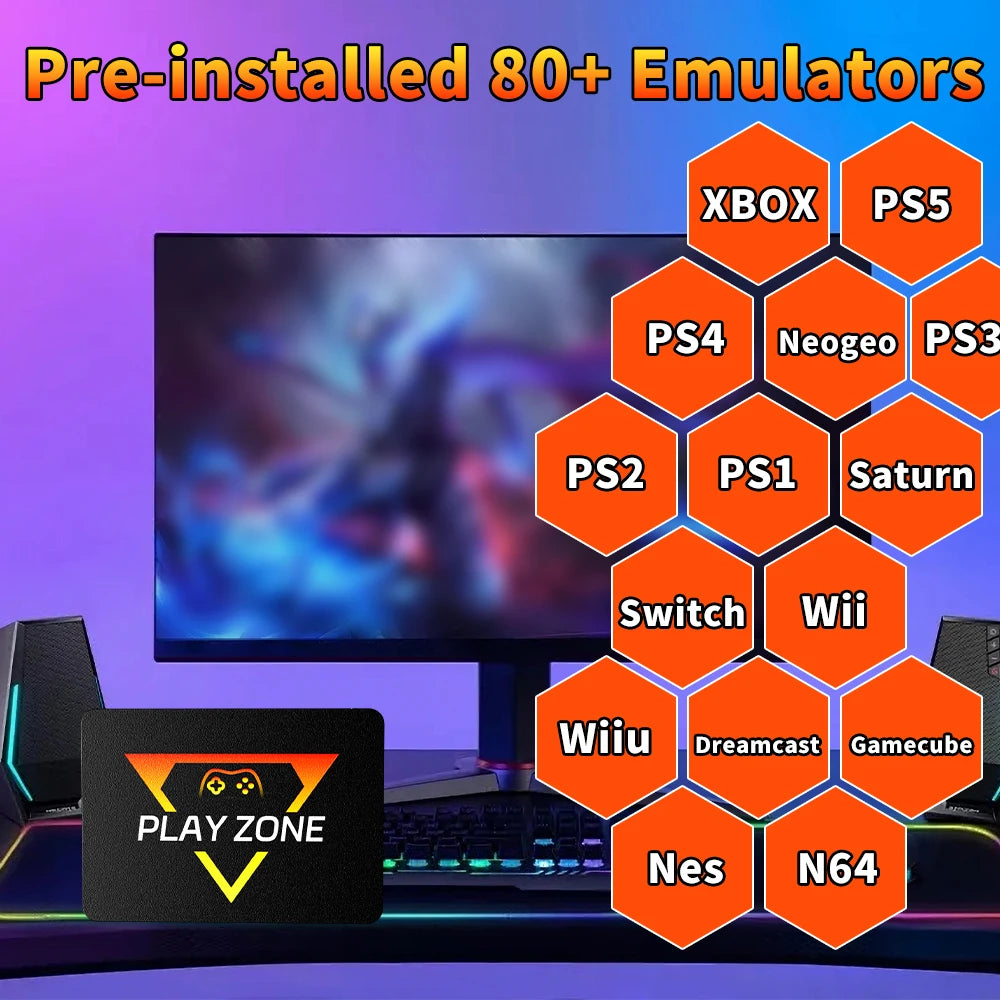 1TB Retro Gaming SSD Multi-System Emulator Hub