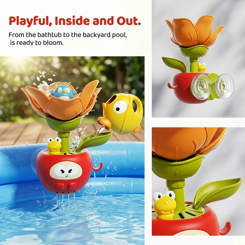 Flower Bath Toy – Water Flow Demo | Toki Toy Box