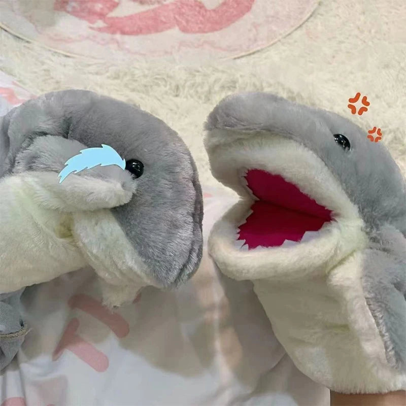 Plush Shark Hand Puppet Toy for Kids | Toki Toy Box – Pretend Play Set | Toki Toy Box