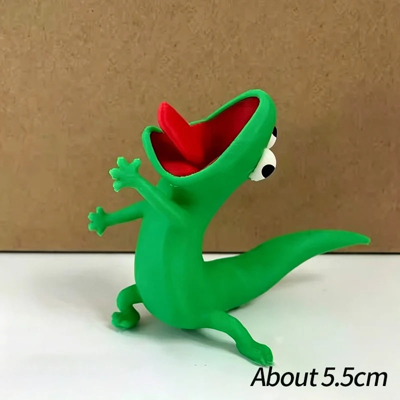 3D Printed Lizard Figurine – Articulated Desk Toy
