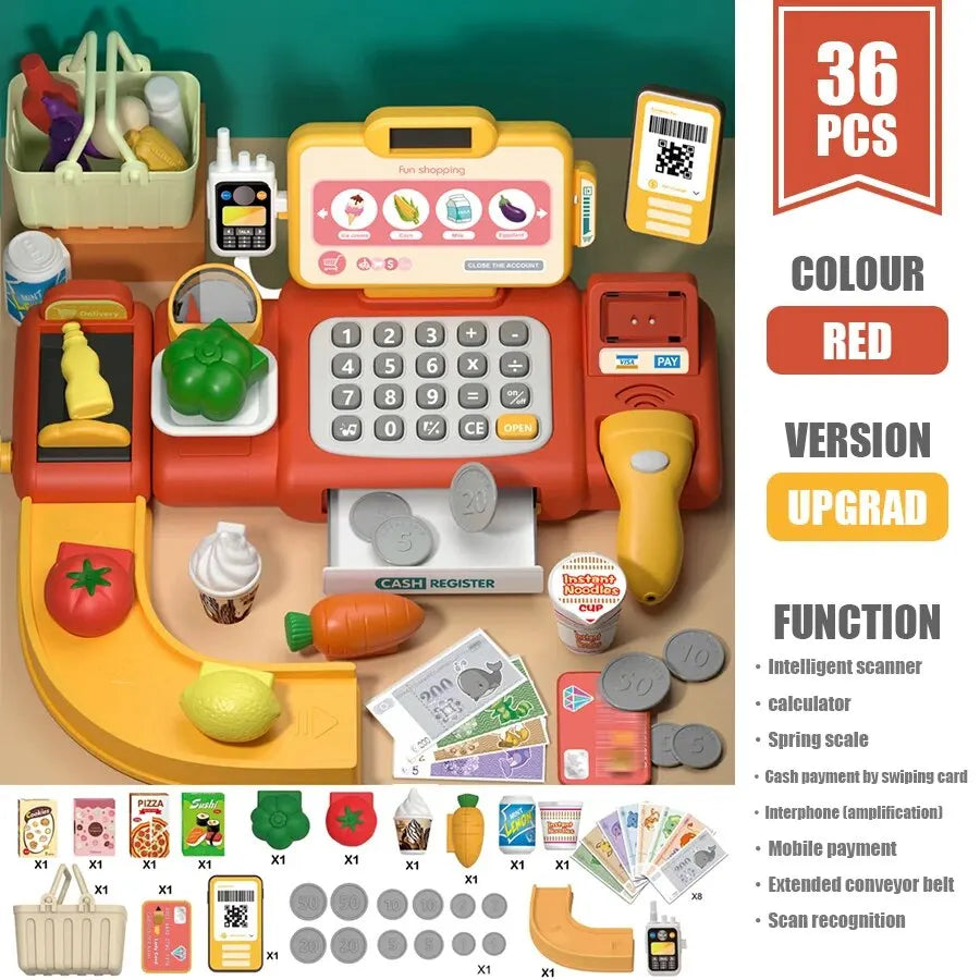 Kids Smart Cash Register Playset – Pretend Store Fun – Features | Toki Toy Box