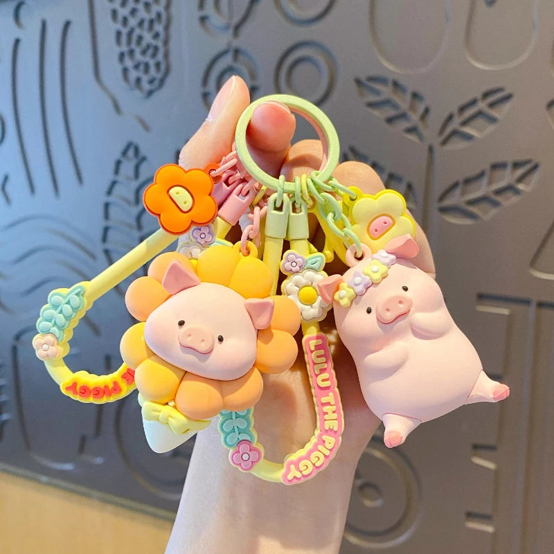 Cute Puppy Keychain – Durable Mini Bag Charm for Everyone – Side View | Toki Toy Box