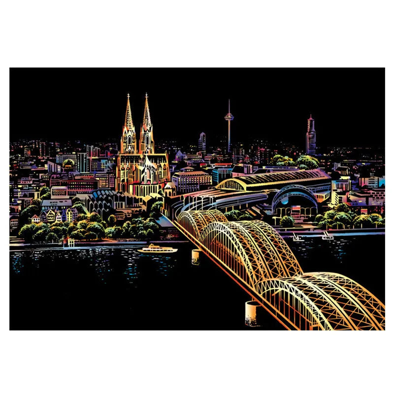 Scratch Art City Landmarks Kit – Creative DIY Decor