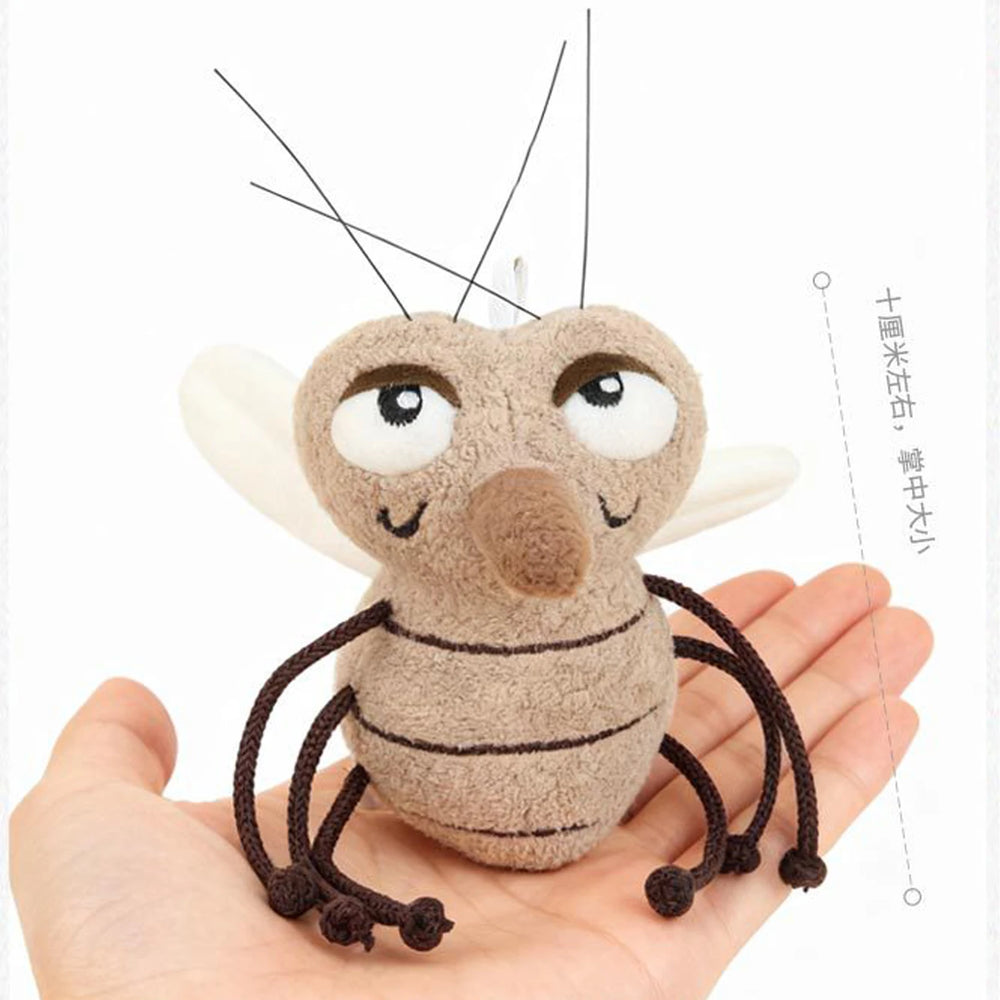 Squeaky Mosquito Plush Keychain – Funny Gift – Side View | Toki Toy Box