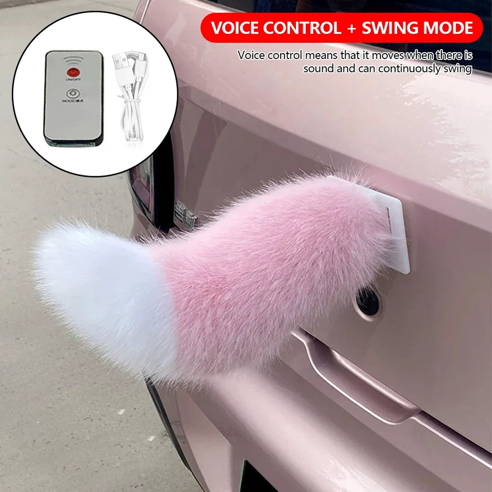 Remote Control Wagging Plush Tail – Fun Vehicle Decor