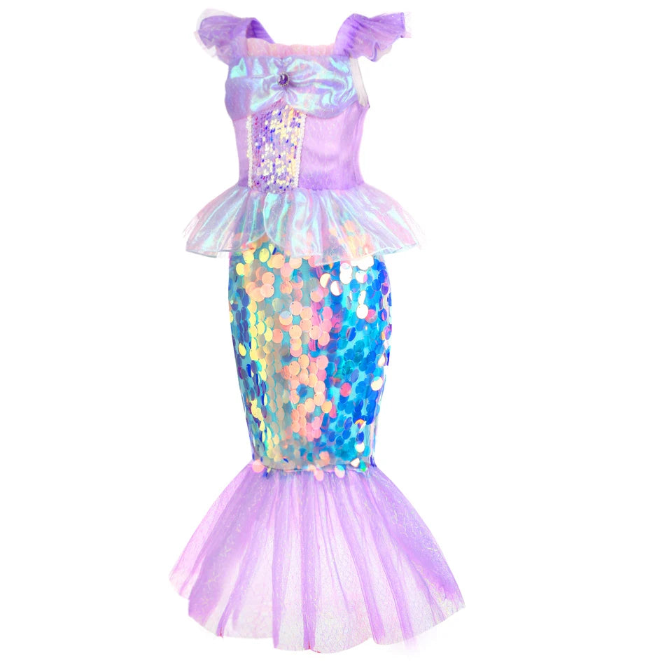 Sparkling Ocean Princess Dress for Kids