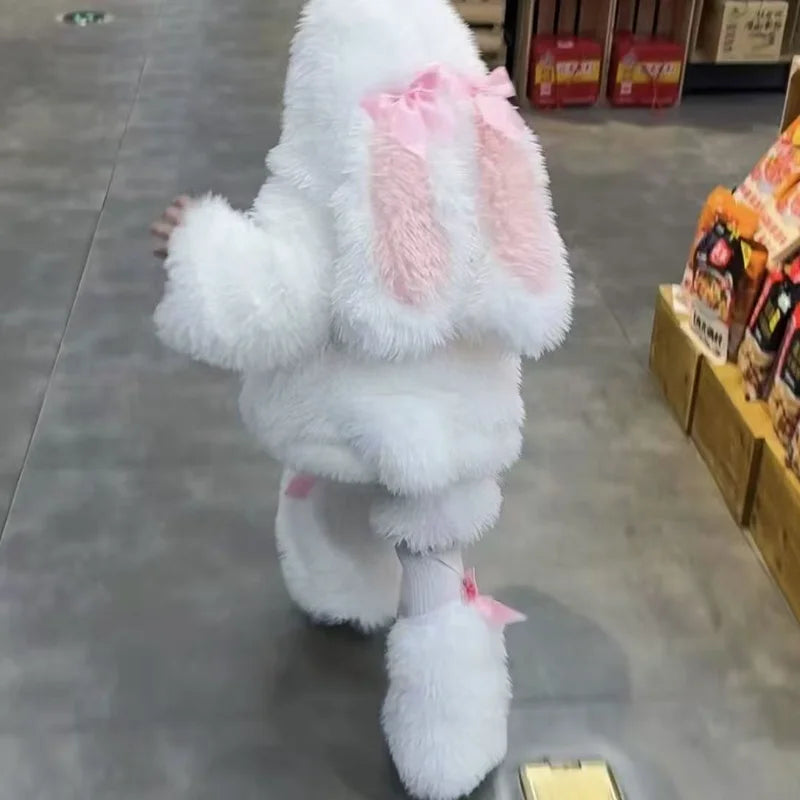 Kids Bunny Costume Set – Soft Plush Dress-Up Outfit – Detail | Toki Toy Box