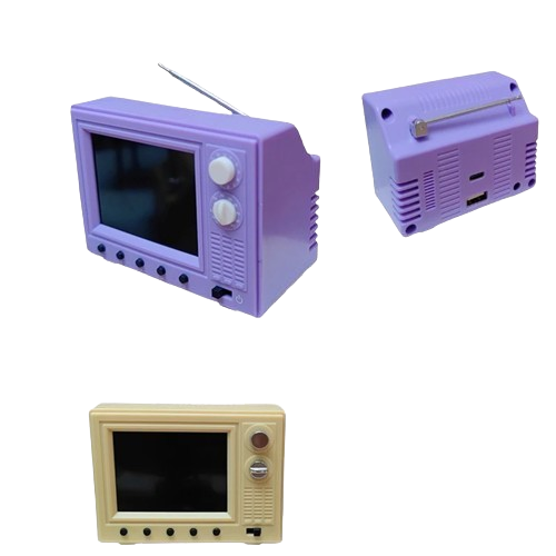 Mini Retro TV Toy – Playable Video Dollhouse Display