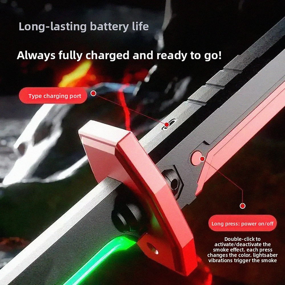 Glowing Streamer Sword Toy – Spark & Smoke Effect