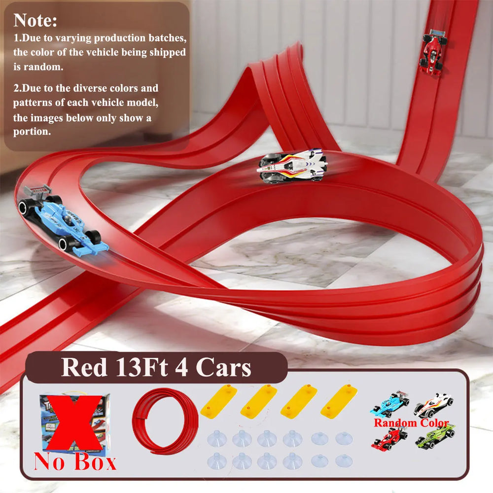 Flexible Roll-Up Race Track – Double-Lane Car Ramp