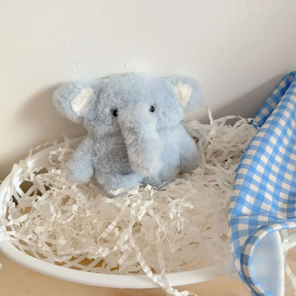 Cute Elephant Earbuds Case – Soft Plush Protective Cover – Detail | Toki Toy Box