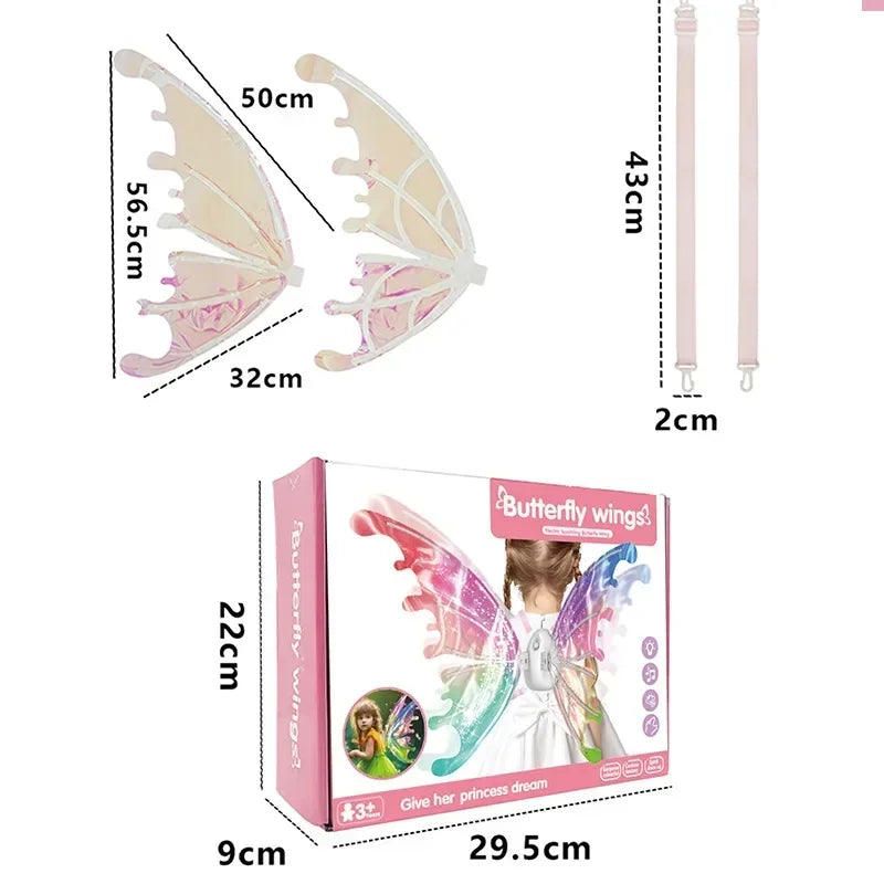 Luminous Butterfly Wings Toy for Pets – Magical Glow – Side View | Toki Toy Box