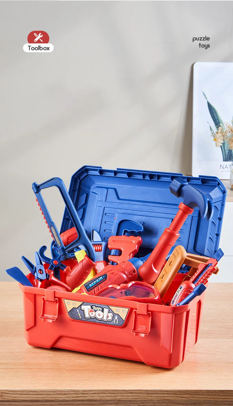 Kids Electric Drill Workbench – 46-48 Piece Tool Set