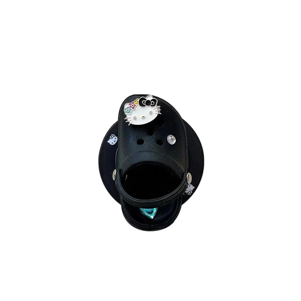 Cute Korean Kitty Crocs Magnetic Stand Case for iPhone 13–16 Pro Max