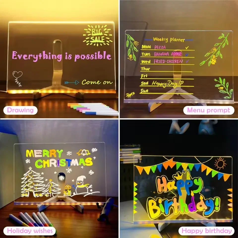 LED Acrylic Message Board | Creative Desk Display