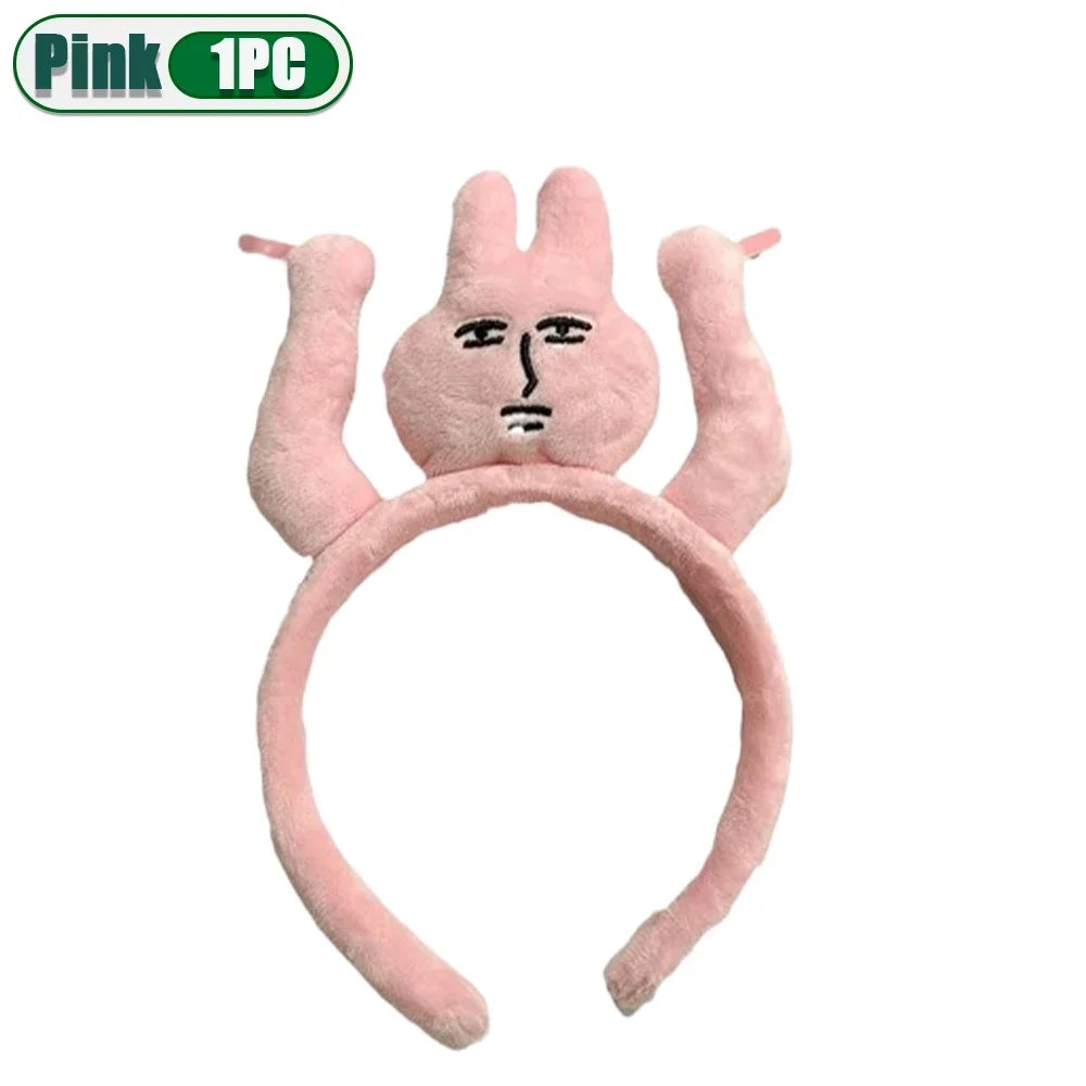 Pink Bunny Plush Headband – Soft Cute Hair Accessory – Color Options | Toki Toy Box