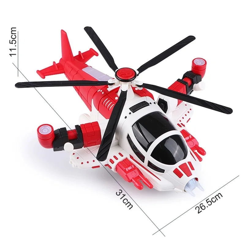 Kids Helicopter Toy – Lights & Sounds Diecast Plane