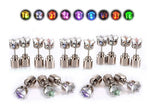 7-Piece LED Light-Up Stud Earrings – Crown Design, Stainless Steel, Perfect for Parties & Outdoor Concerts
