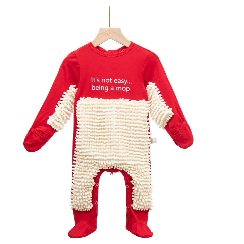 Meet the Mopster – Baby Crawling Mopping Jumpsuit - Toki Toy Box