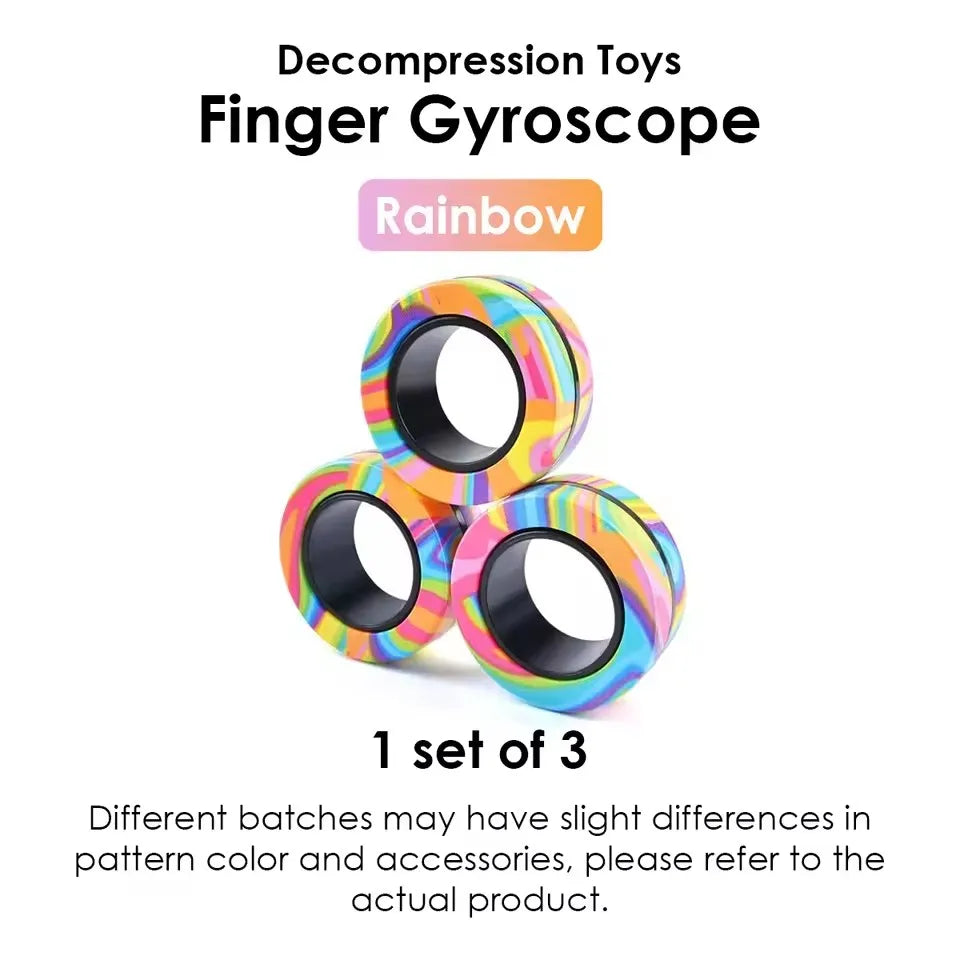 Magnetic Fidget Rings Set | Focus & Stress Relief Toy