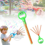 32-Hole Smiling Face Bubble Wand – Bubble Toy with Refill for Kids