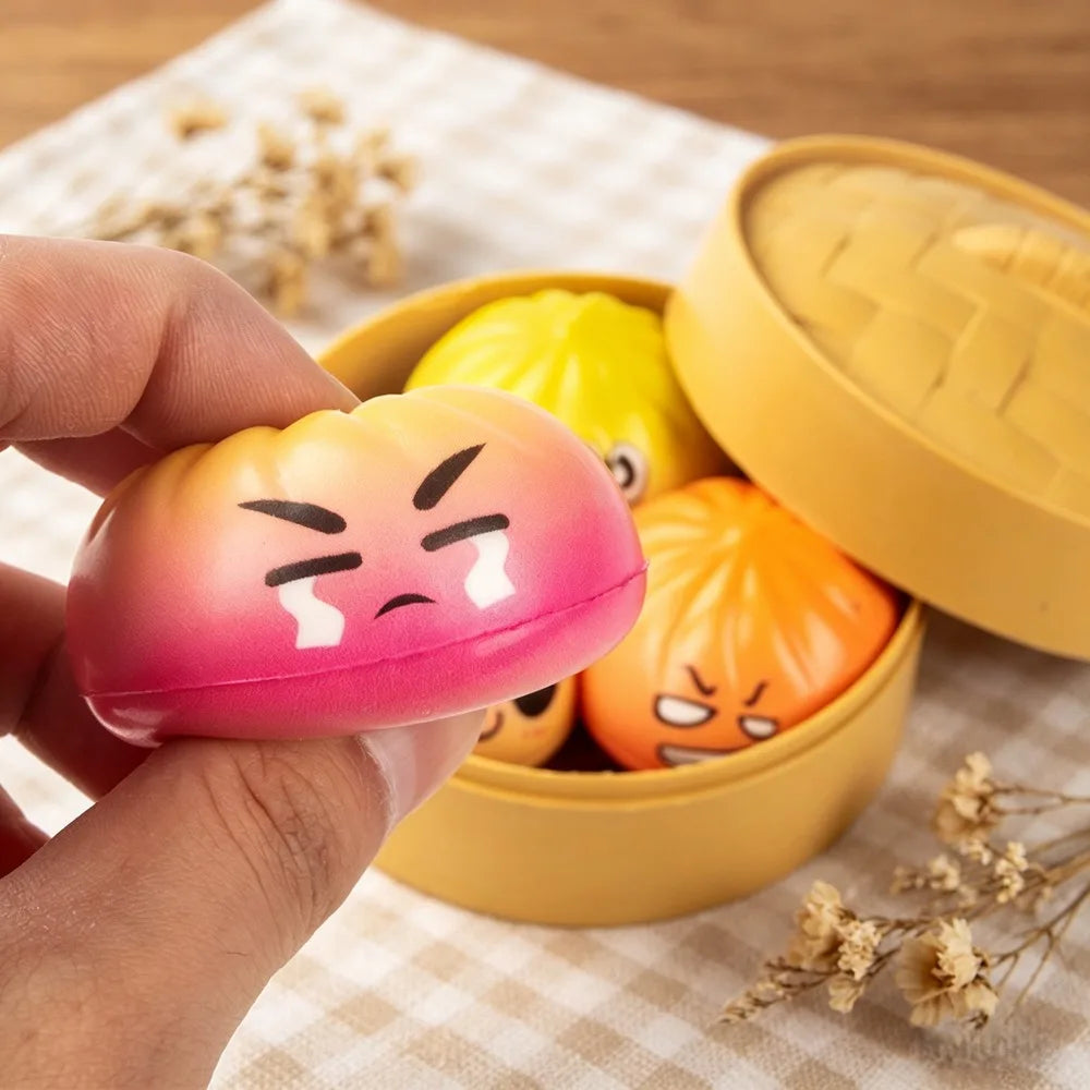 Squishy Bun – Cute Cartoon Face | Toki Toy Box