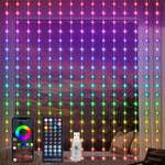 3M RGB LED Smart Curtain Lights – USB Powered with Bluetooth App Control