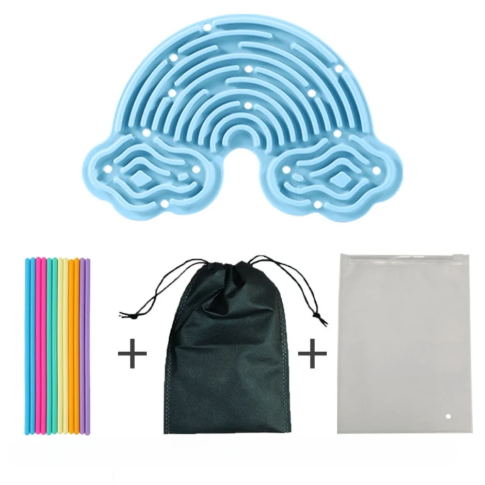 Rainbow String Sensory Board – Double-Sided Fidget